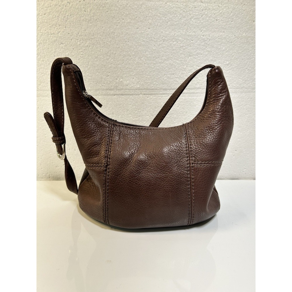 STONE MOUNTAIN BROWN LEATHER BAG, MEDIUM, LEATHER IS SOFT & SUPPLE.